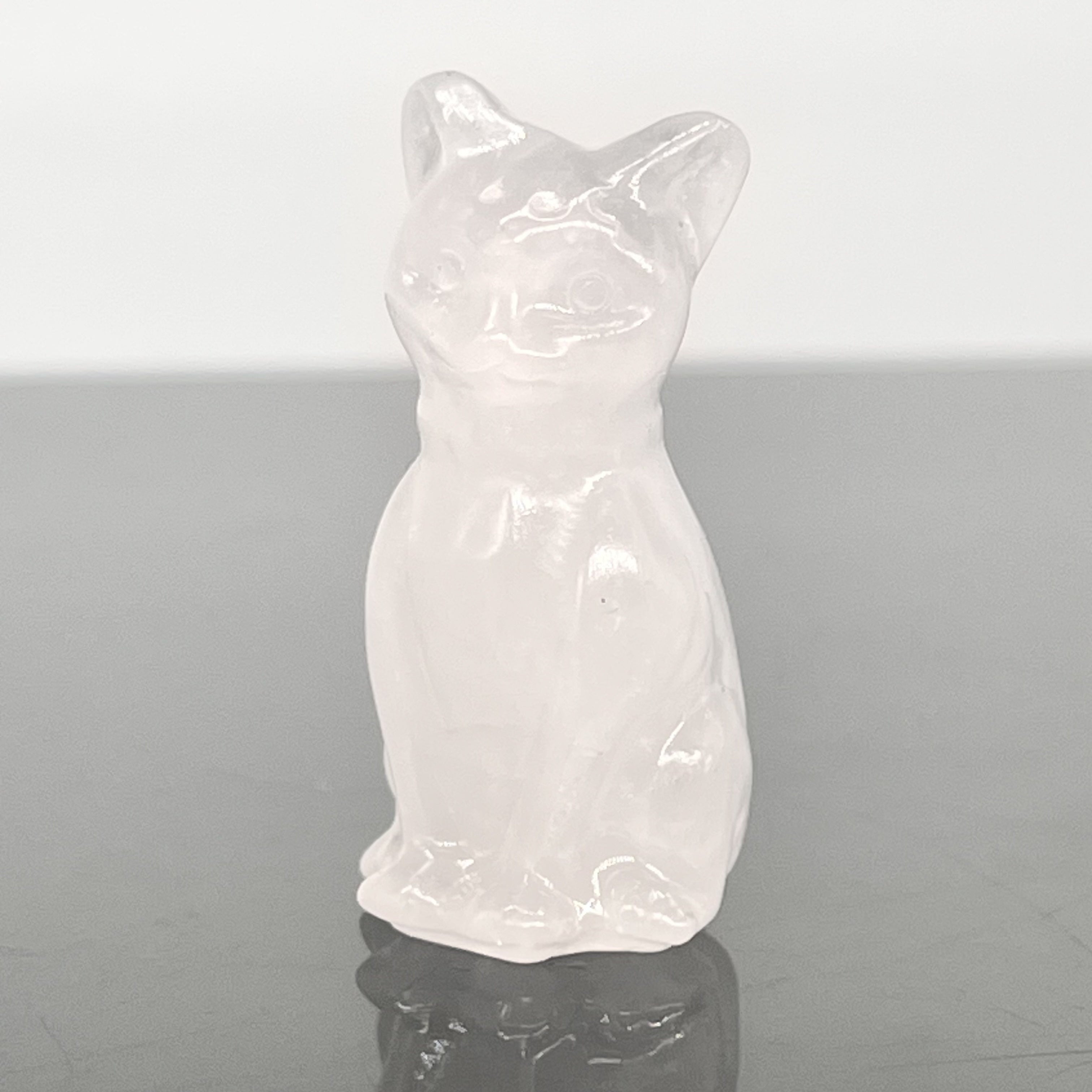 1Pc Exquisite Natural Crystal Whimsical Cat Figurine - Jewelry Accessories for Home Decoration - Unique Gift Idea with Cute Design and Sparkling Appearance