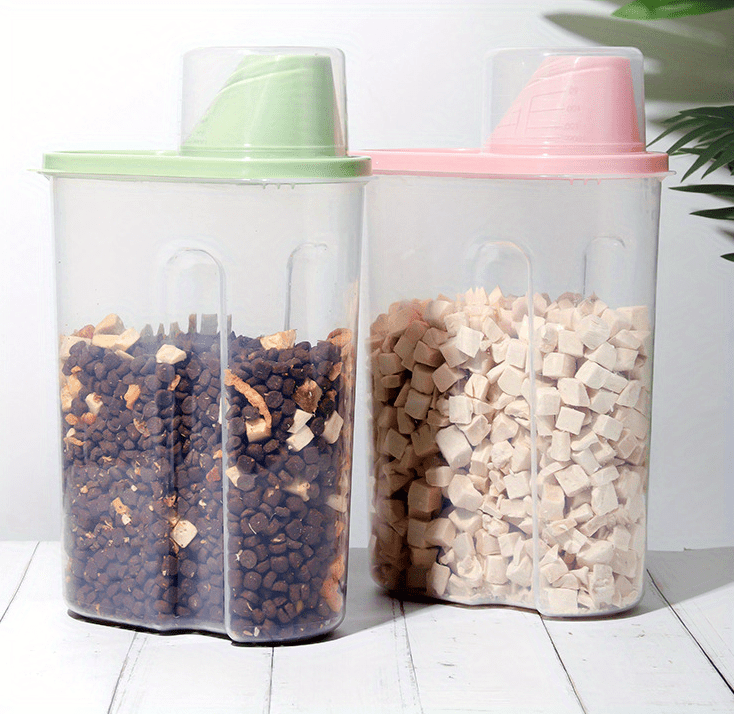 Airtight Pet Food Storage Containers With Lids - 2.5L Plastic Containers For Moisture-Proof Storage Of Dry Food And Snacks For Dogs And Cats
