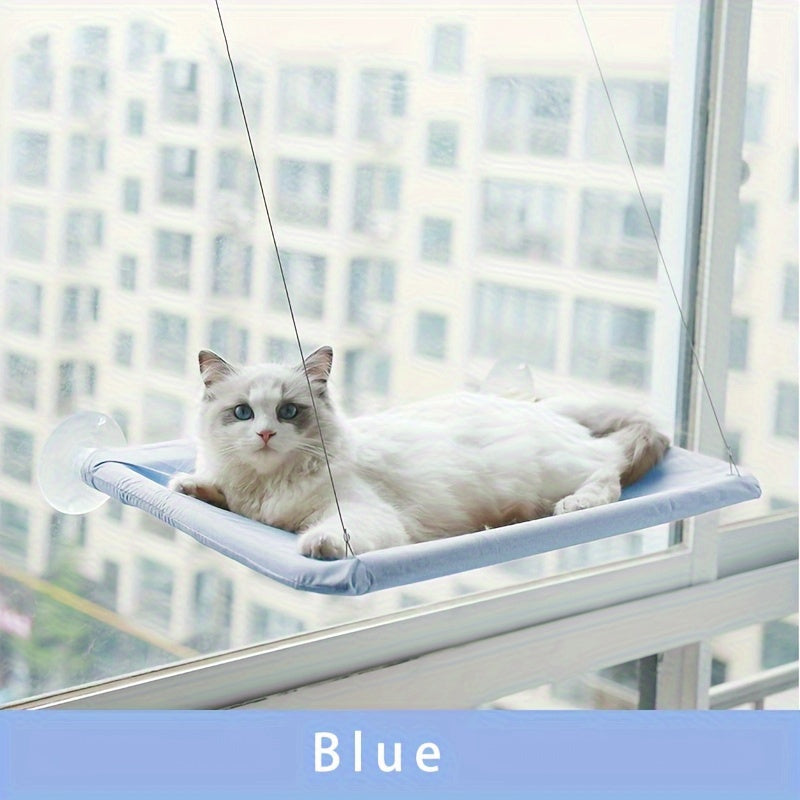 Cozy Cat Window Perch Hammock - Removable Polyester, Easy Assembly, Ideal for Cats