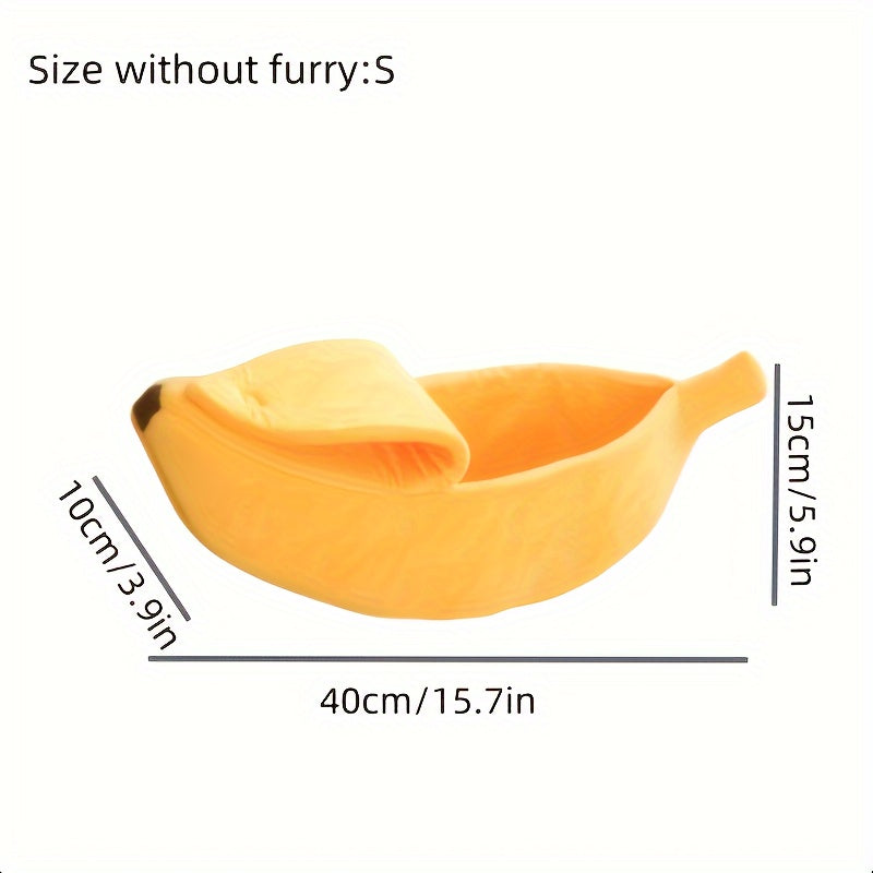Cozy Banana Cat Bed: A Snuggly Cave For Your Furry Friend!