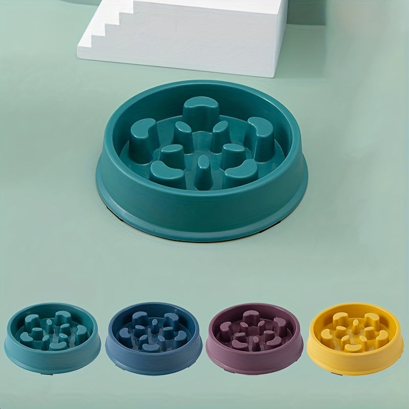 Non-Slip Slow Feeder Pet Bowl For Anxiety Relief - Prevents Choking And Promotes Healthy Eating Habits For Dogs And Cats