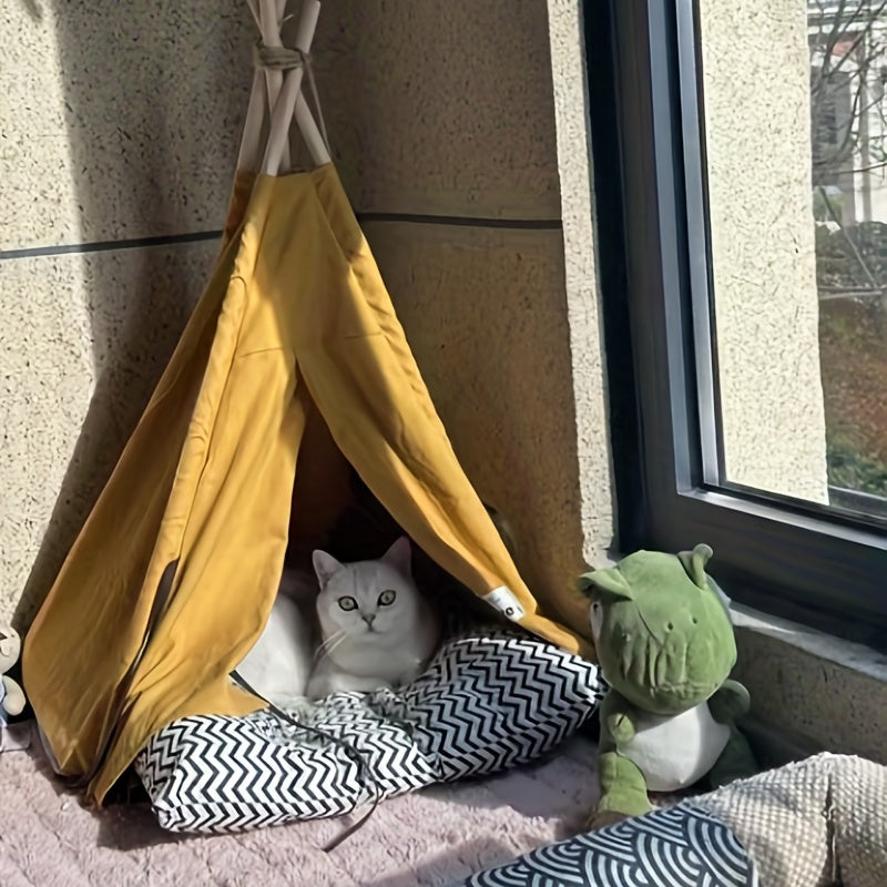Pet Tent Portable Pet Tents For Small Dogs Or Cats, Puppy Bed Washable Dog Or Cat Houses With Cushion