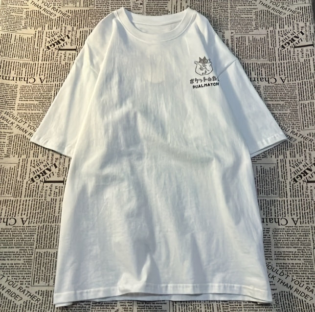 Casual Long Sleeve Cat Print Crew Neck - Women's Spring & Fall T-Shirt, Clothing