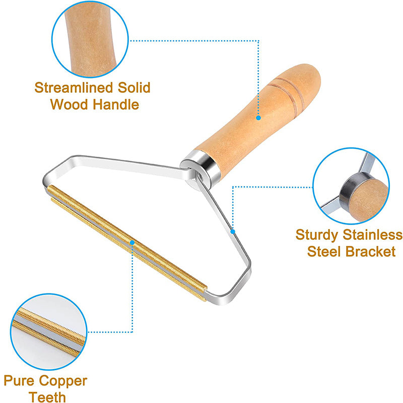 Effective Pet Hair Remover Brush For Cats And Dogs - Gently Shaves Wool And Cleans Fur For A Neat And Tidy Home