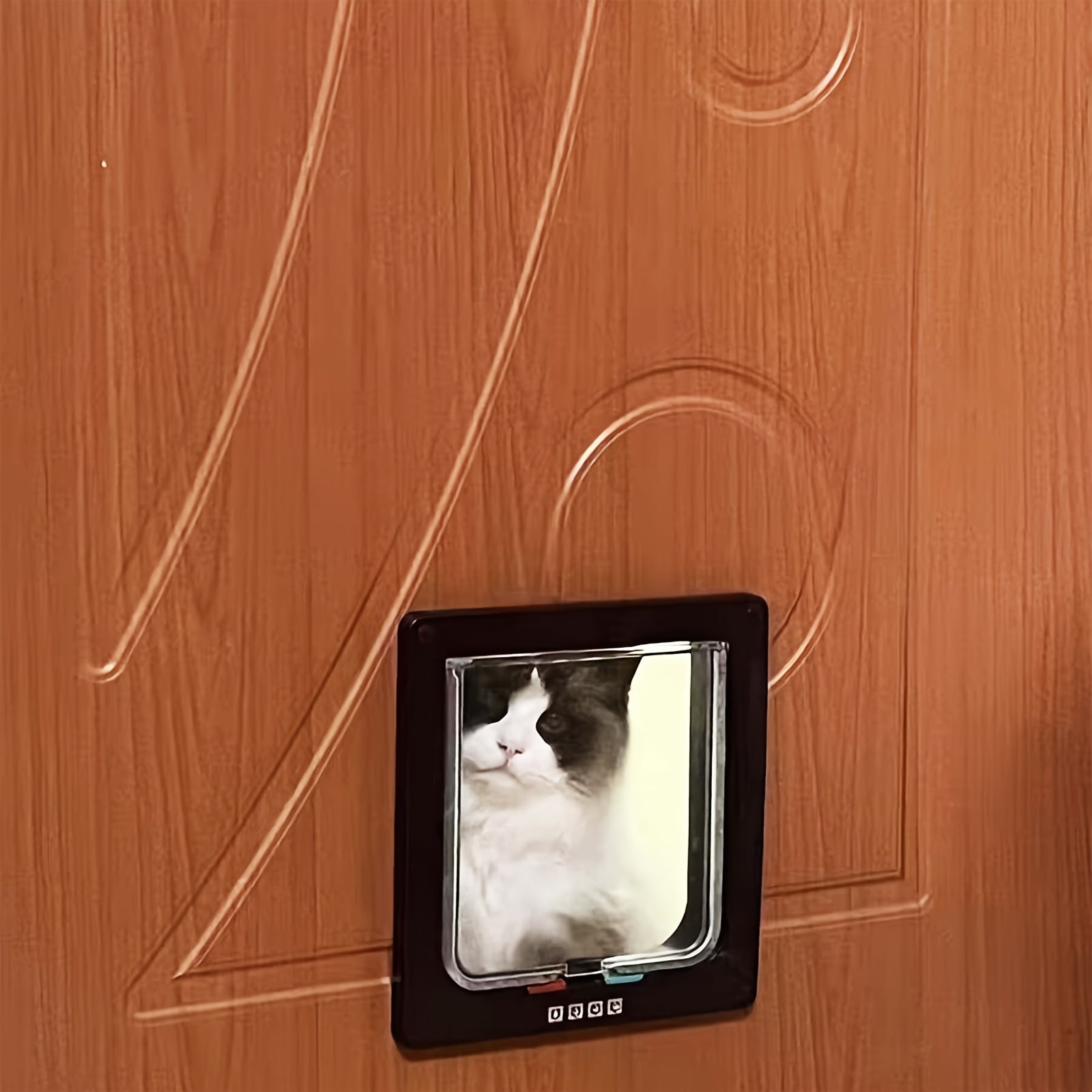 4 Way Locking Cat Door - Weatherproof, Acrylic Pet Flap for Cats and Small Dogs - Suitable for Door, Wall, and Window Installation with Easy Locking System