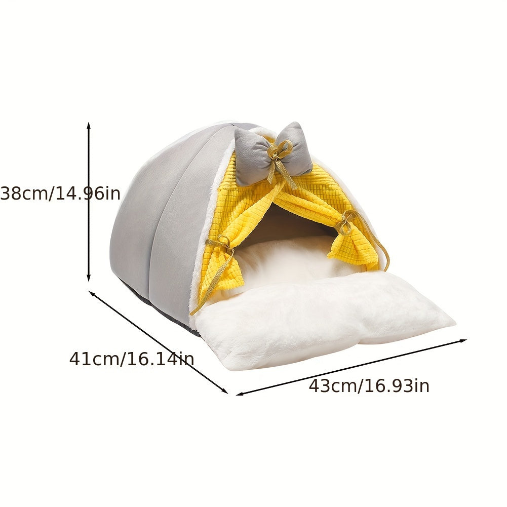 Pet Cat Bed Soft Warm Snug House Cute Bed Cat Dog Puppy Kitten Cave