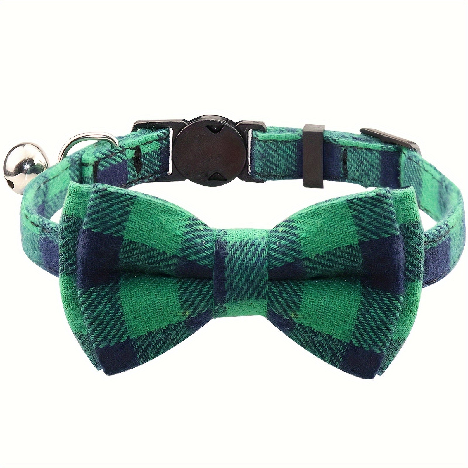 Cute Plaid Pattern Cat Collars With Bow Tie, Adjustable Comfortable Collar For Cats Pets Supplies