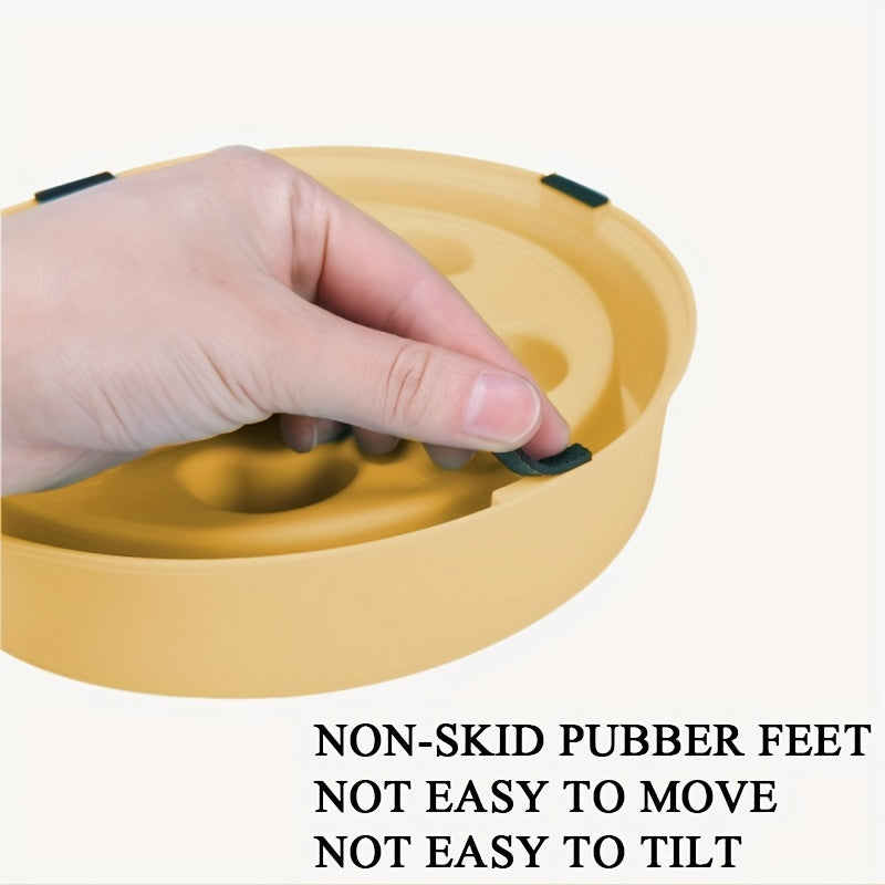 Non-Slip Slow Feeder Pet Bowl For Anxiety Relief - Prevents Choking And Promotes Healthy Eating Habits For Dogs And Cats