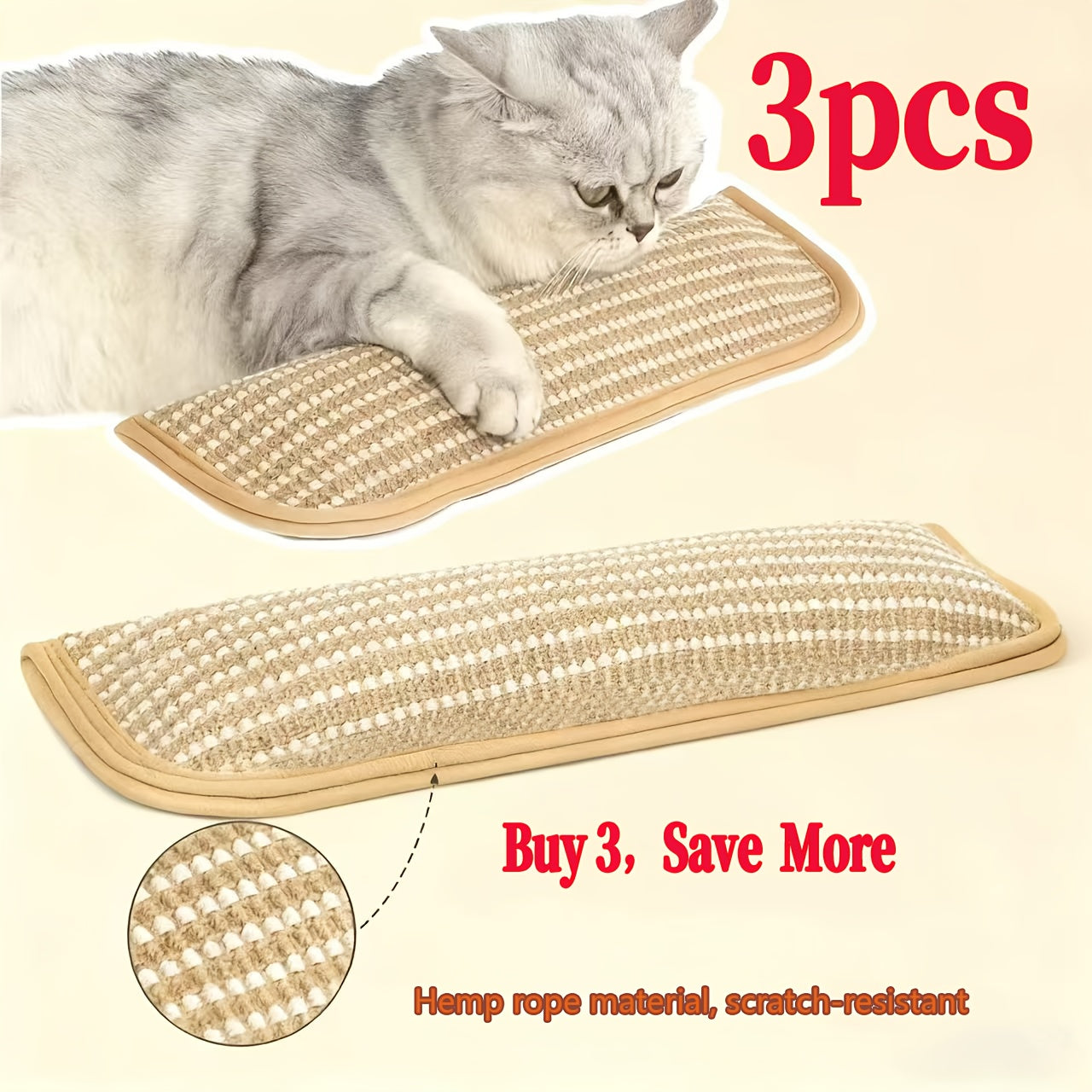 1/3pcs Cat Toy Game Pillow and Scratching Pad | Linen Material, Stylish Cat Accessory, High-Quality Pet Toy, Suitable for All Breed Sizes, Promotes Feline Entertainment and Interaction