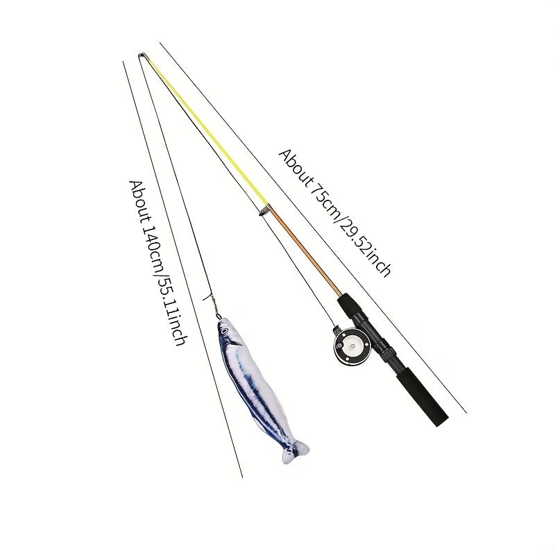 1pc 1pc Interactive Cat Feather Teaser Wand with Replacement Heads - Entertain Your Cat for Hours