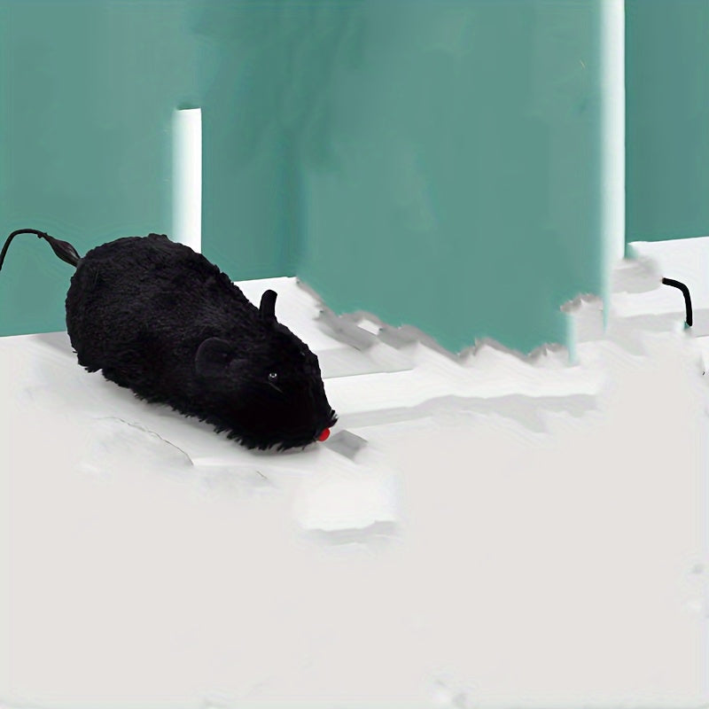 Interactive Plush Mouse Cat Toy - Wind-Up, Durable Plastic, Perfect for Indoor Play & Gifts