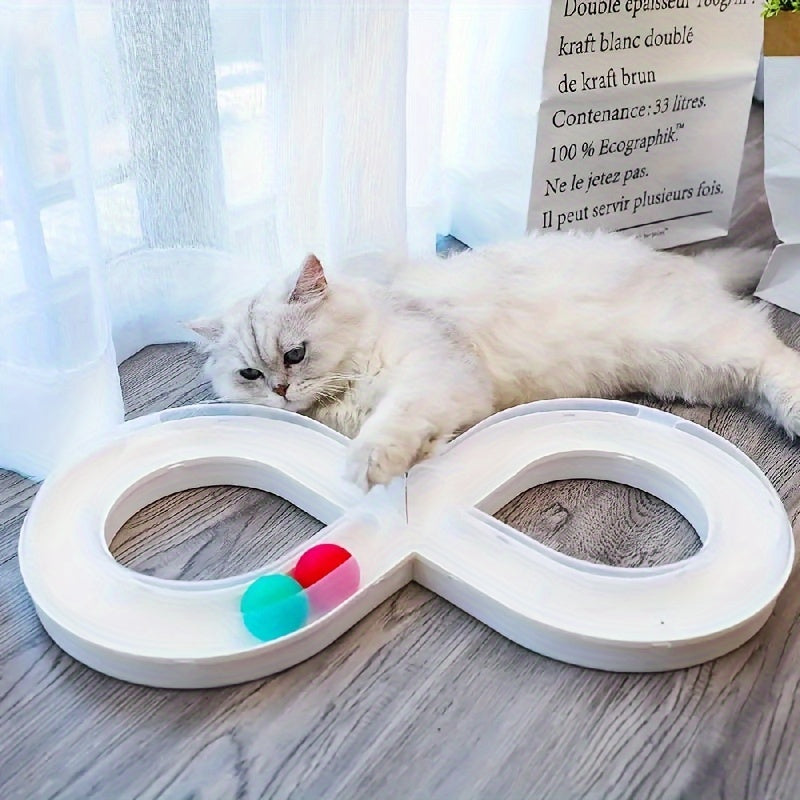 1pc Interactive Cat Turntable Track, Plastic Cat Toy Board, Indoor Cat and Kitten Entertainment Supplies