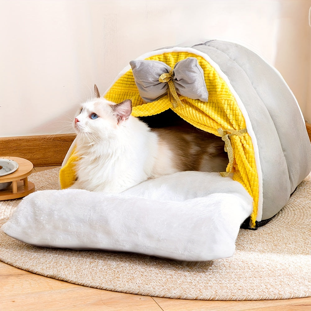 Pet Cat Bed Soft Warm Snug House Cute Bed Cat Dog Puppy Kitten Cave