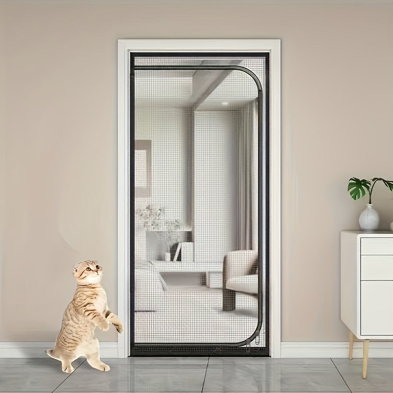 Durable Double Line Sewing Cat Proof Door Curtain - Pet Gate for Cats, Made of Sturdy PP Material