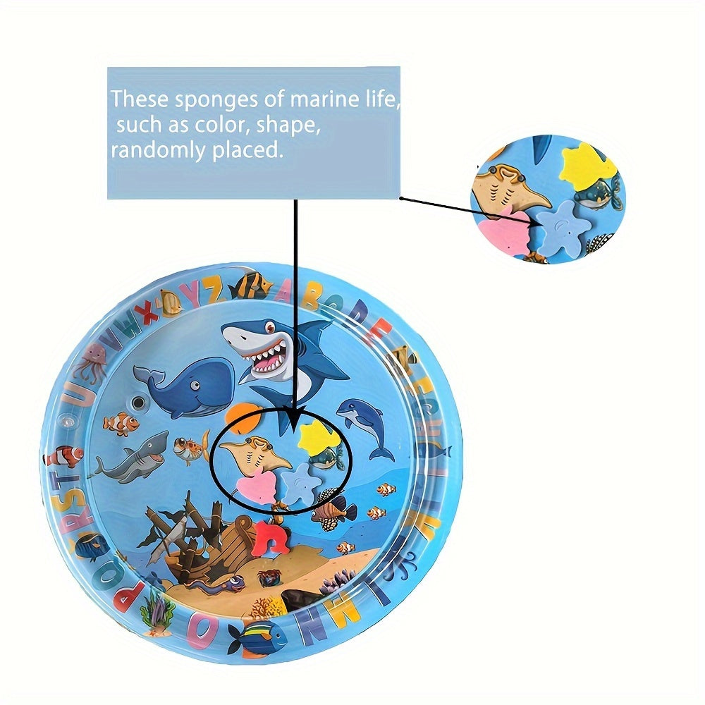 Interactive Water Play Mat for Cats and Small Dogs, Animal Print Splash Pad, Leakproof Durable Plastic Pet Activity Mat for Indoor/Outdoor Fun, Cooling Entertainment Toy for Feline & Canine Enrichment