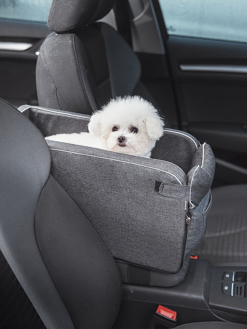 Portable Dog & Cat Booster Seat, Travel Carrier, Car Mat & Central Control For Maximum Comfort & Safety