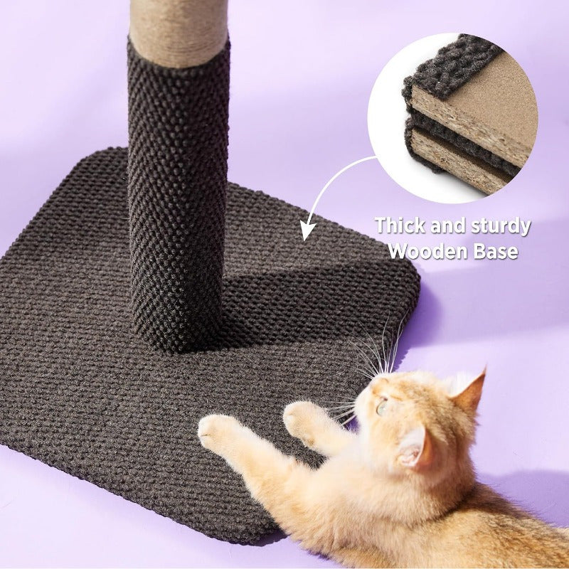 Lesure Medium-Sized Cactus Cat Scratching Post with Durable Carpet Base - Sturdy Kitten Play Tower, 65cm