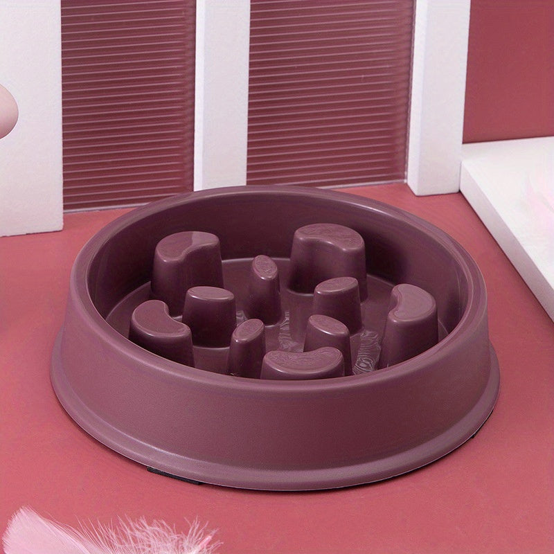 Non-Slip Slow Feeder Pet Bowl For Anxiety Relief - Prevents Choking And Promotes Healthy Eating Habits For Dogs And Cats