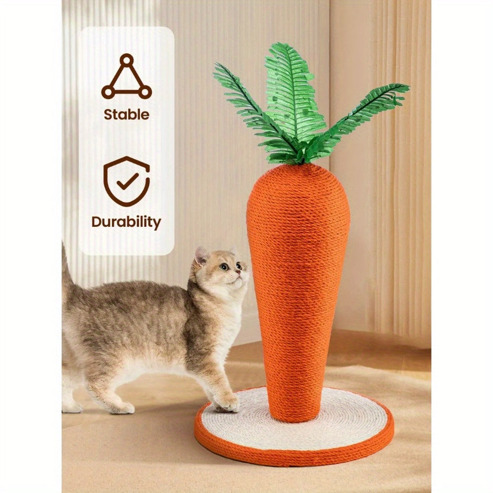 Cat Scratching Post Carrot Craft Pet Cat Kitten Scratcher Sisal Climbing Posts