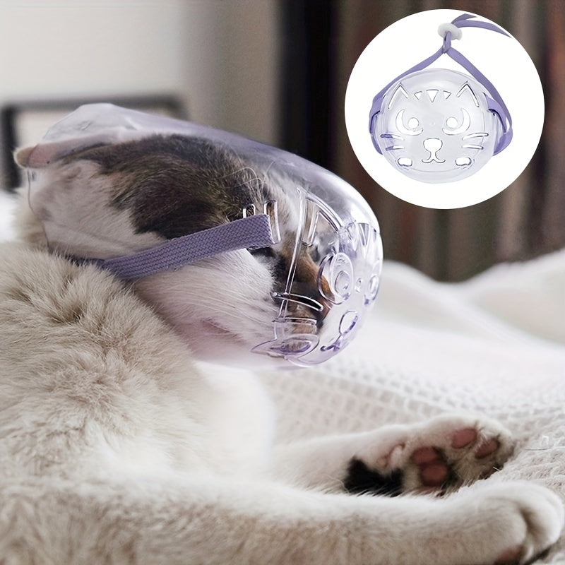 Reusable Cat Muzzle for Grooming - Prevents Biting and Chewing - Comfortable and Safe Mouth Cover for Cats