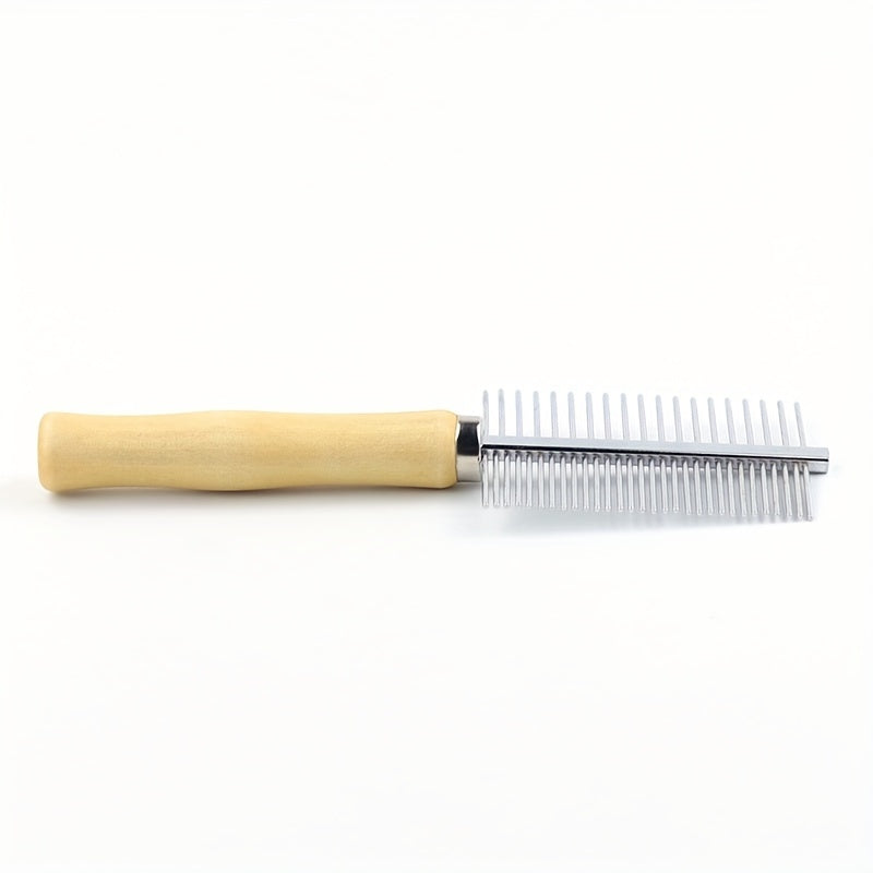 2-in-1 Pet Grooming Comb - Detangles & Smooths Fur for Cats, Dogs & More, Pet Grooming Supplies, Cat Comb