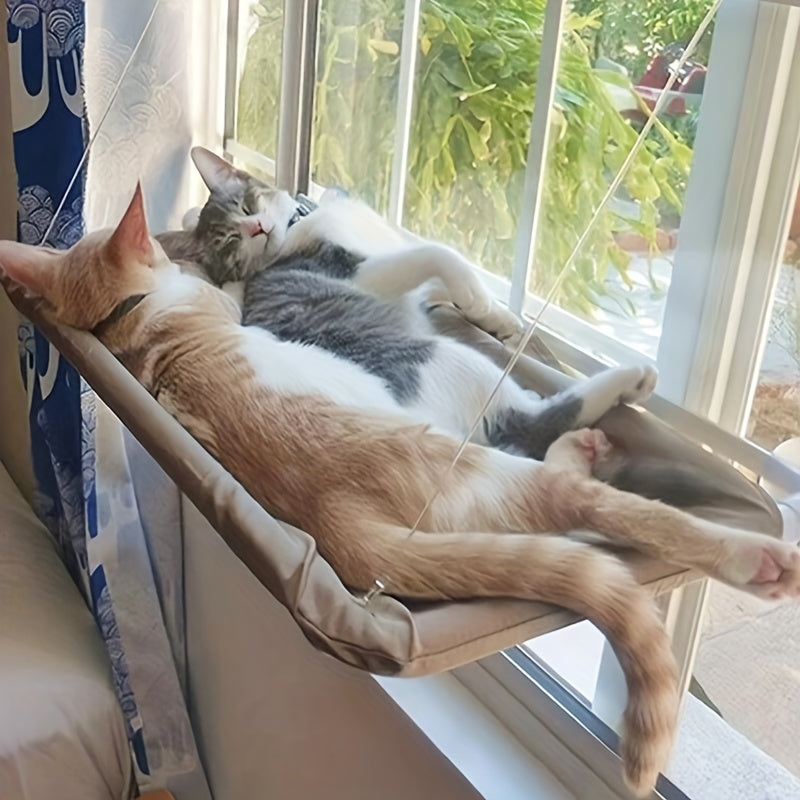 Cozy Cat Window Perch Hammock - Removable Polyester, Easy Assembly, Ideal for Cats