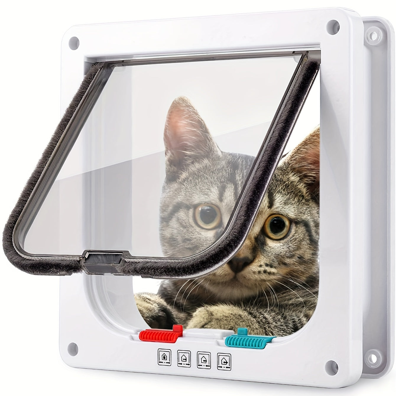 Secure And Convenient Pet Access: Multi-Function Two-Way Pet Door For Cats And Dogs