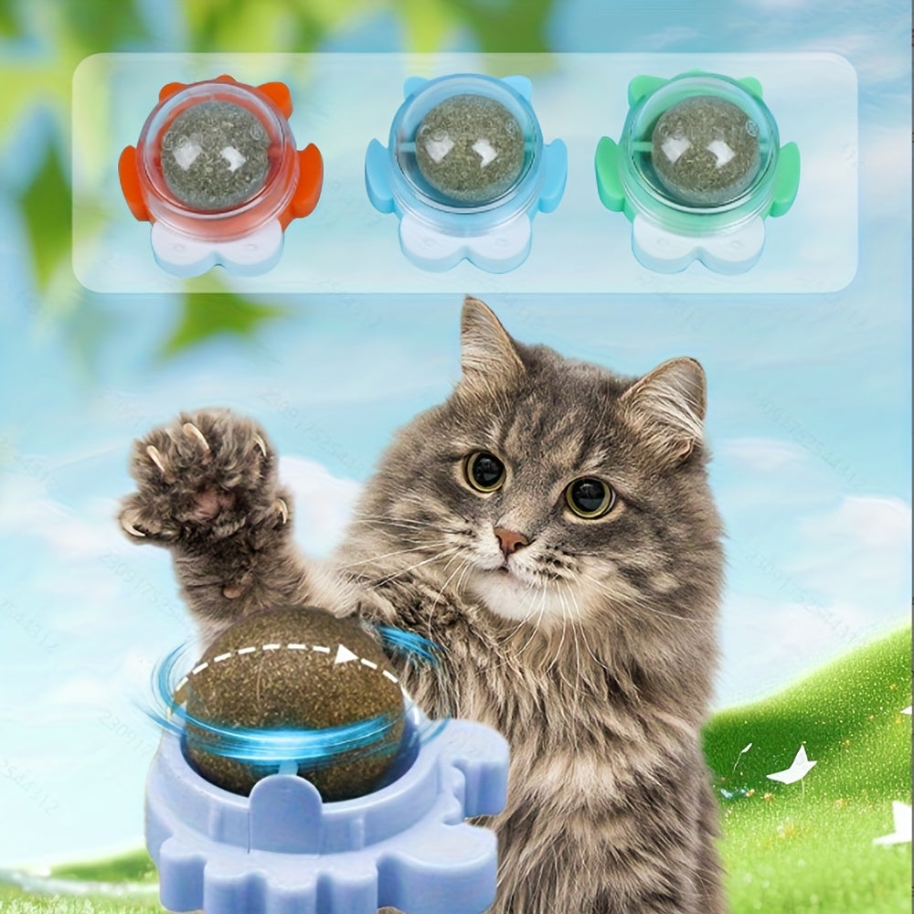 3pcs Rattan Cat Toy Interactive, Ball-Shaped, Chew & Play, Dental Health & Teeth Cleaning / Indoor Cats, All Breeds / Natural Rattan Material, Plaything, Interactive Cat / Durable Without Battery, Playful Exercise, Feline Enr