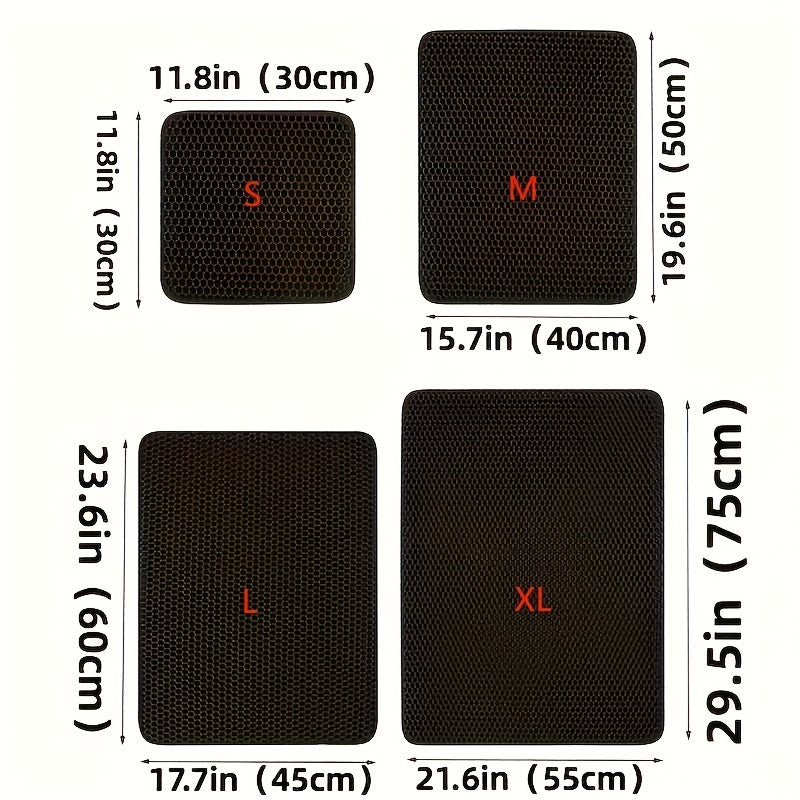 Ultimate Double Layer Cat Litter Mat - Non-slip, Washable & Odor Control - Durable Cleaning Solution for Cat Litter Boxes - Soft on Paws, High-Trap Efficiency