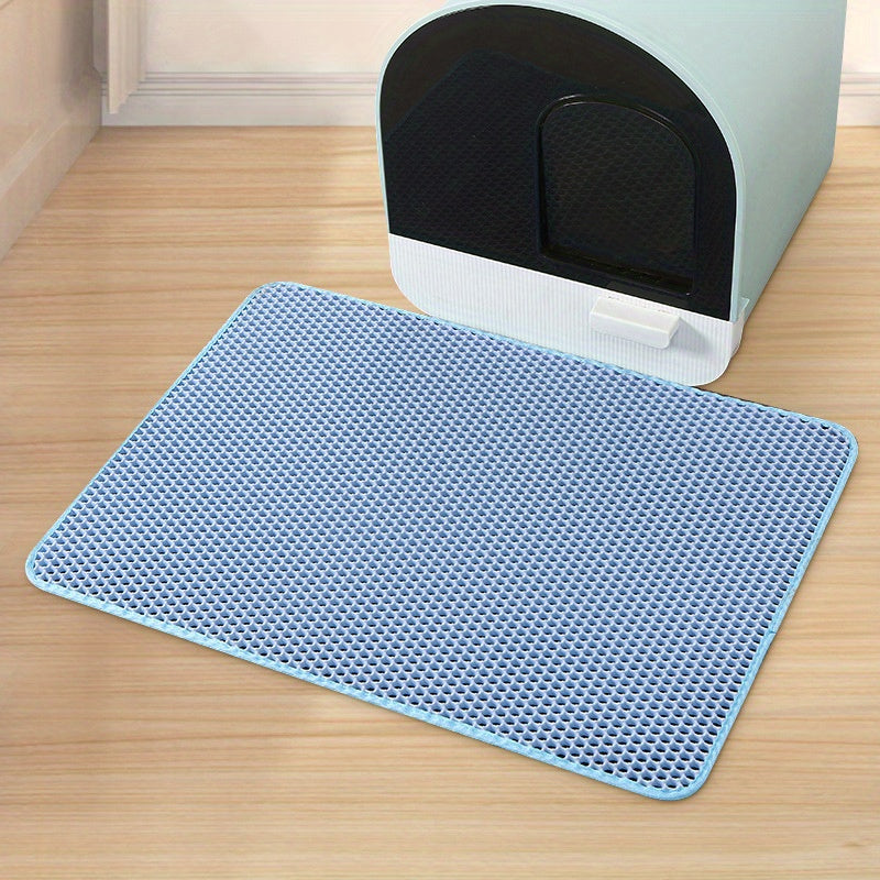 Ultimate Double Layer Cat Litter Mat - Non-slip, Washable & Odor Control - Durable Cleaning Solution for Cat Litter Boxes - Soft on Paws, High-Trap Efficiency