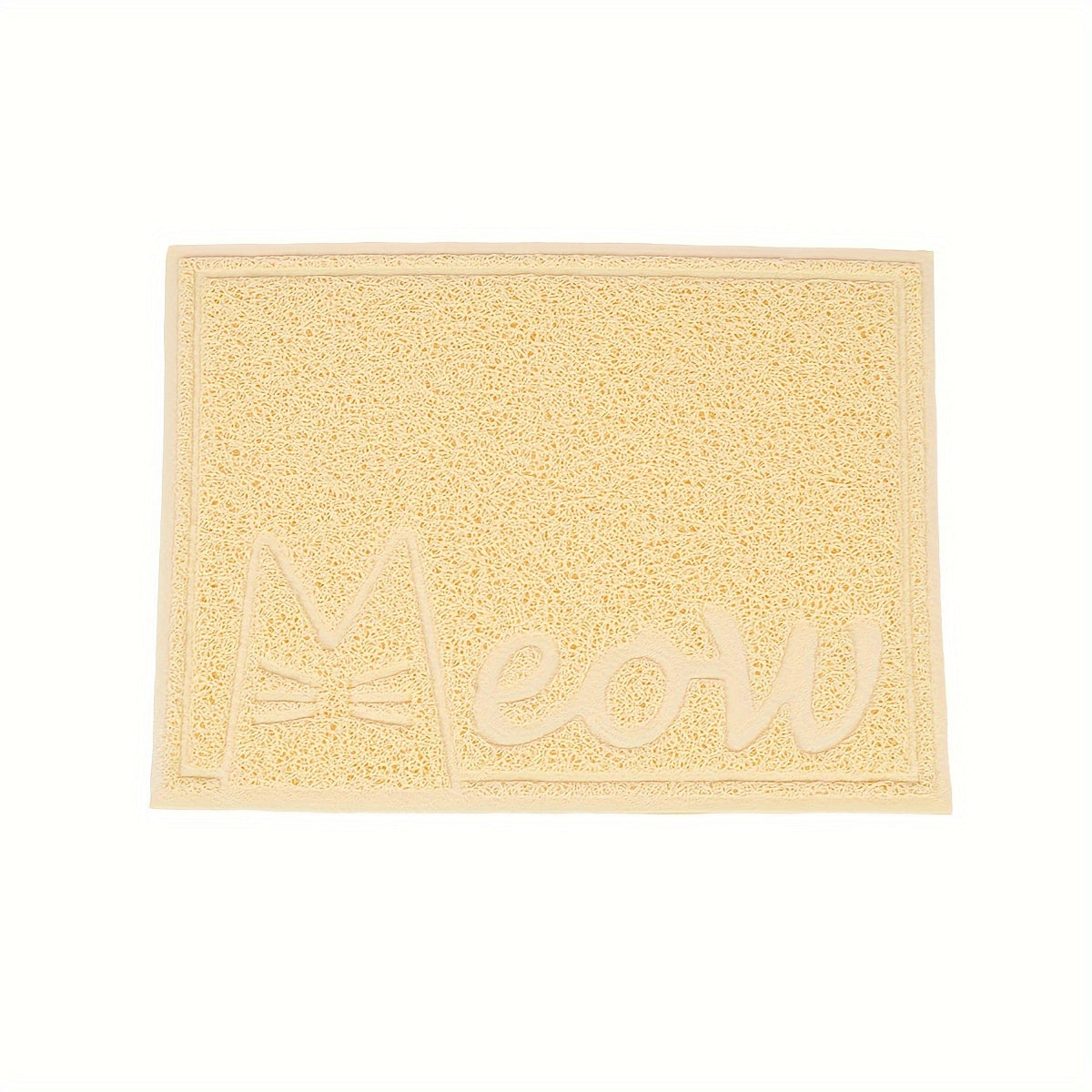 1pc Letter Print Cat Litter Mat - Waterproof, Urine Proof, Non-Slip Mat For Cat Litter & Cleaning