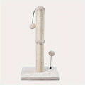 MECOOL 86.36cm Tall Cat Scratching Post with Hanging Balls - Sisal Scratch Pole for Adult Cats and Kittens