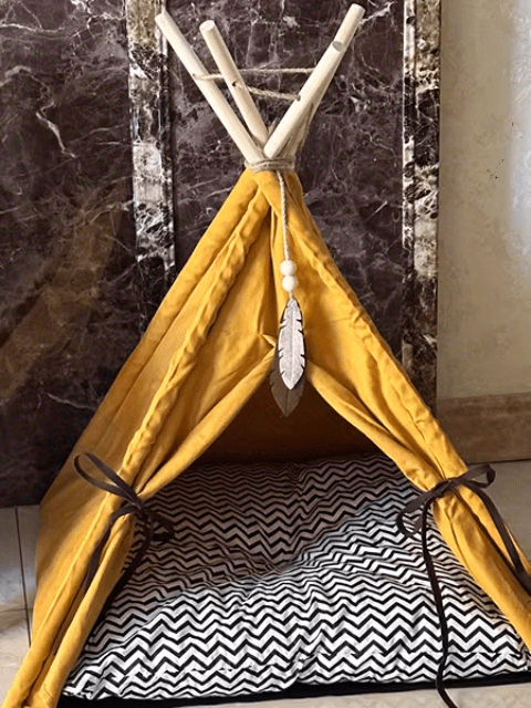 Pet Tent Portable Pet Tents For Small Dogs Or Cats, Puppy Bed Washable Dog Or Cat Houses With Cushion