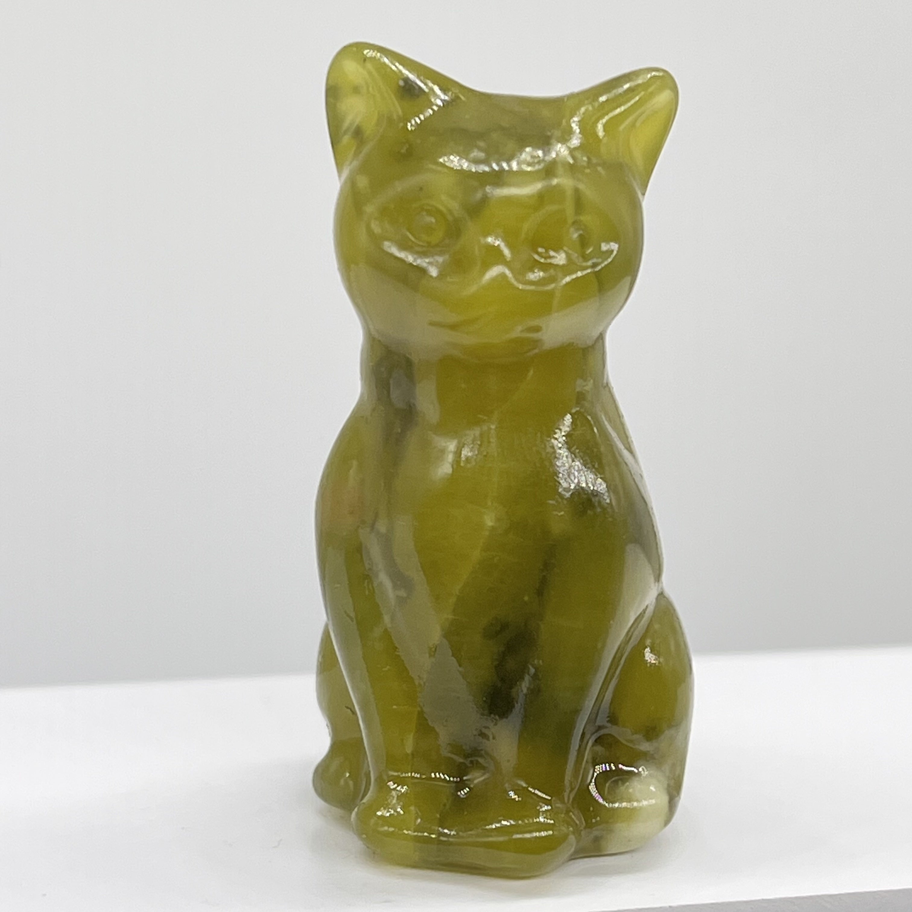 1Pc Exquisite Natural Crystal Whimsical Cat Figurine - Jewelry Accessories for Home Decoration - Unique Gift Idea with Cute Design and Sparkling Appearance