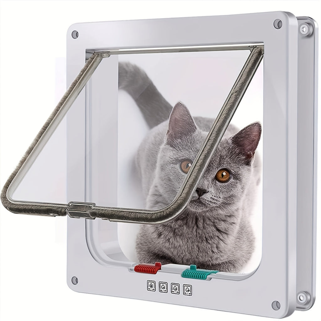 Multi-Function Pet Door - Secure, Convenient, Two-Way Access for Cats and Dogs - Easy Installation, Durable, Weather-Resistant Design