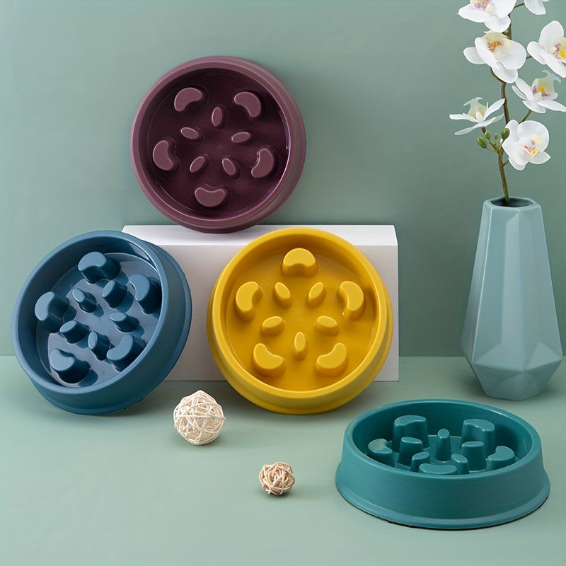 Non-Slip Slow Feeder Pet Bowl For Anxiety Relief - Prevents Choking And Promotes Healthy Eating Habits For Dogs And Cats