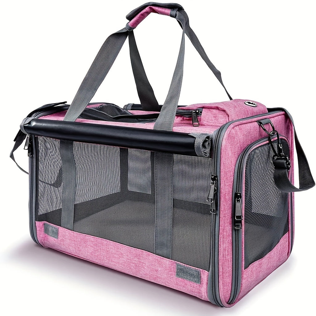 Soft-Sided Pet Carrier for Large and Medium Cats - Travel Conveniently with Privacy Protection