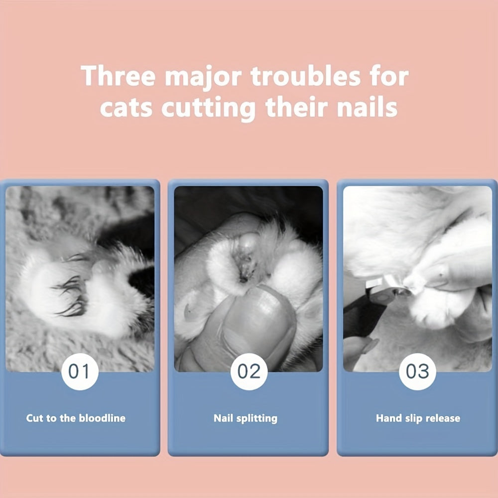 1pc Pet Nail Care Grinder - Gentle & Safe Trimming for Dogs & Cats - Professional Grooming Tool with Clipper & Scissors - Easy Paws Grooming Solution for All Breeds