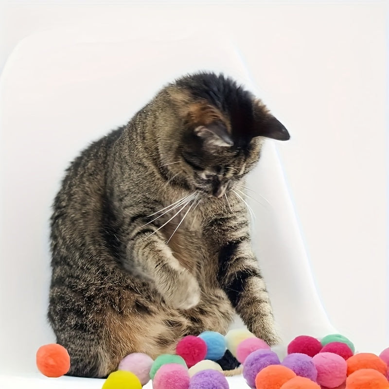 Interactive Cat Launcher Toy with 20 Plush Balls - Quiet, Fun Playtime for All Breeds of Cats & Dogs