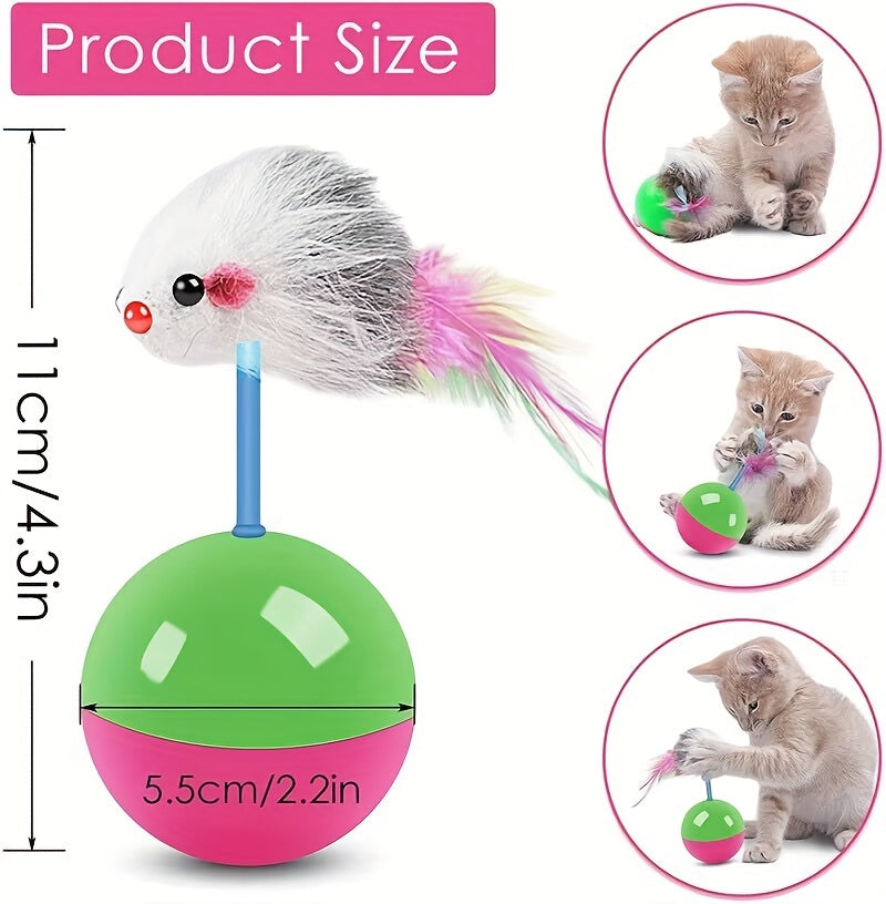 1pc Cat Toy Set, Mouse And Tumbler Toy Stick, Can Provide Exercise And Fun For Cats