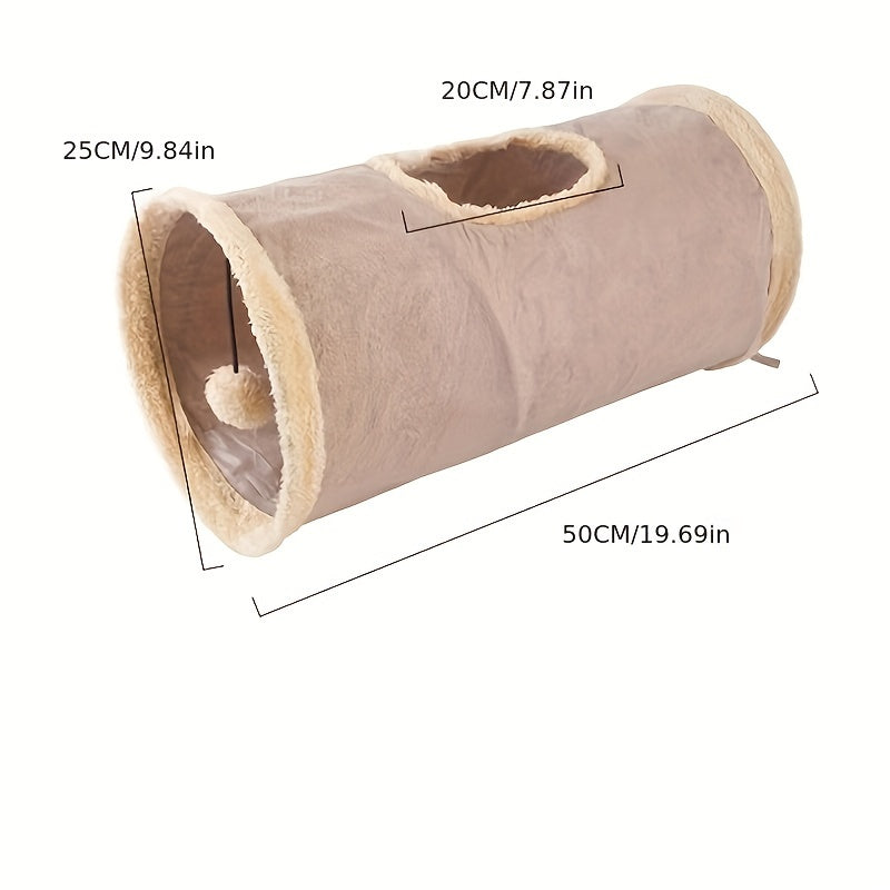 Foldable Fun Tunnel - Tunnels for Cats and Dogs, Interactive Pet Toy, Collapsible Storage, Durable, Easy to Assemble, Portable, Space-Saving Design for Indoor Play and Exercise