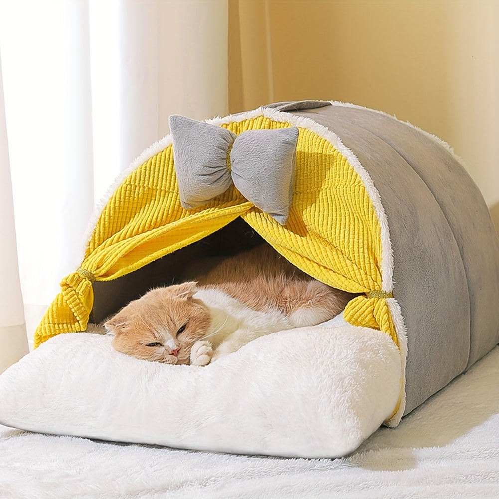 Pet Cat Bed Soft Warm Snug House Cute Bed Cat Dog Puppy Kitten Cave